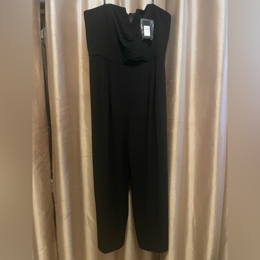 City Chic Black Strapless Jumpsuit
